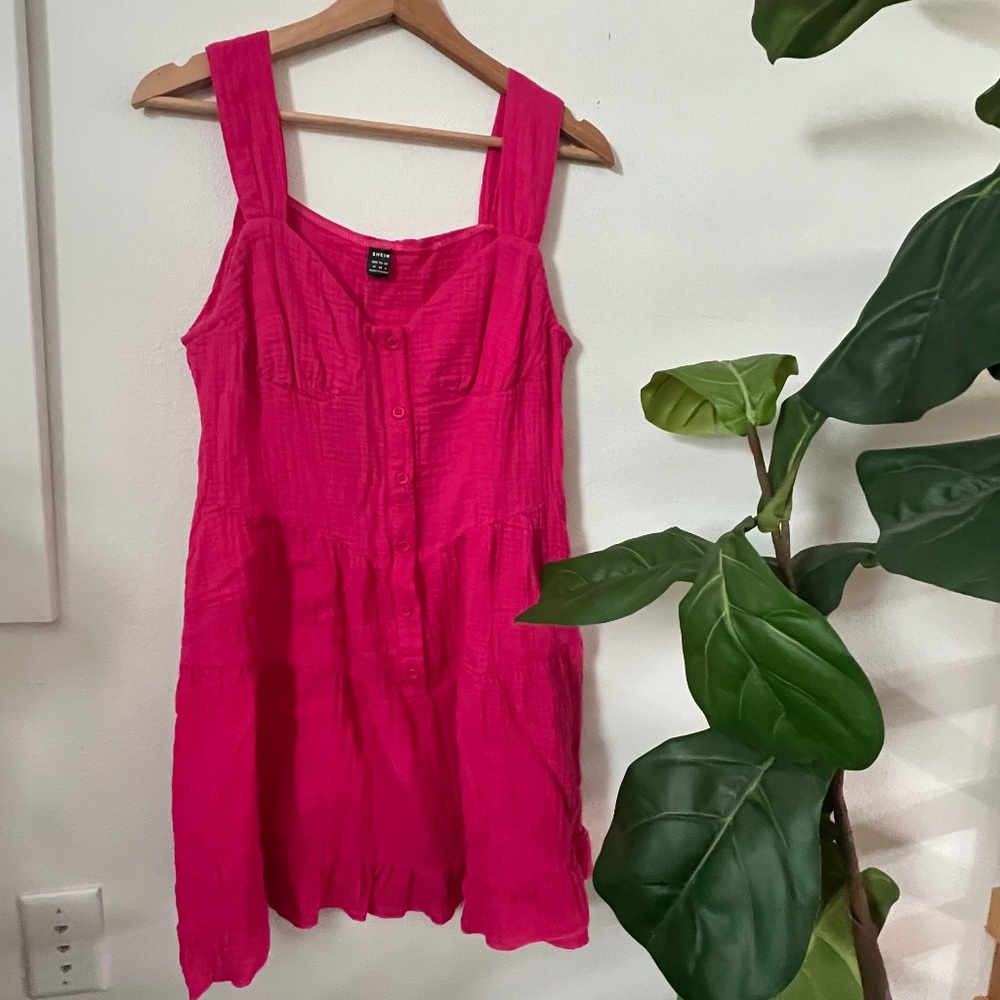 Pink mini dress